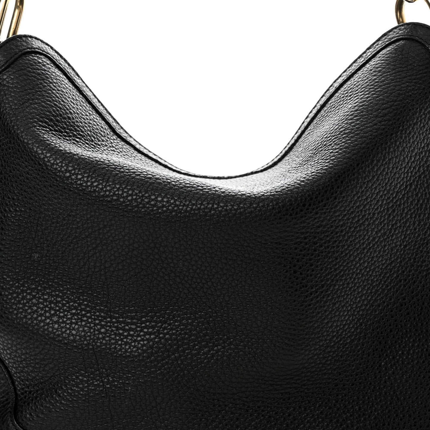 Pebbled Calfskin Medium Diana Bamboo Shoulder Bag Black