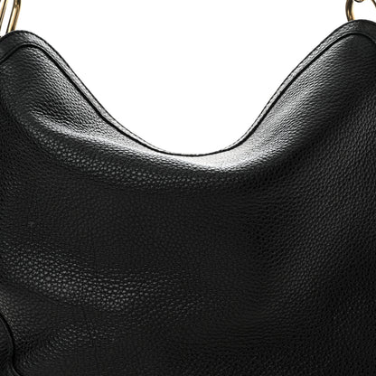 Gucci Pebbled Calfskin Medium Diana Bamboo Shoulder Bag Black 8 of 13