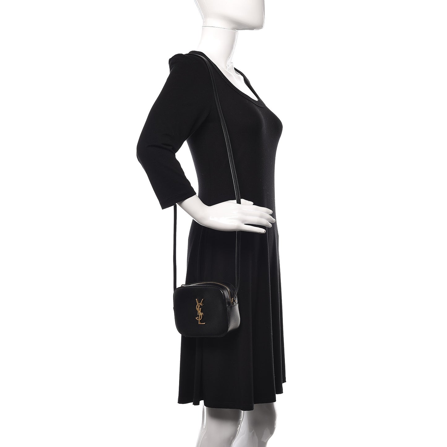 Grain De Poudre Small Classic Monogram Camera Bag Black