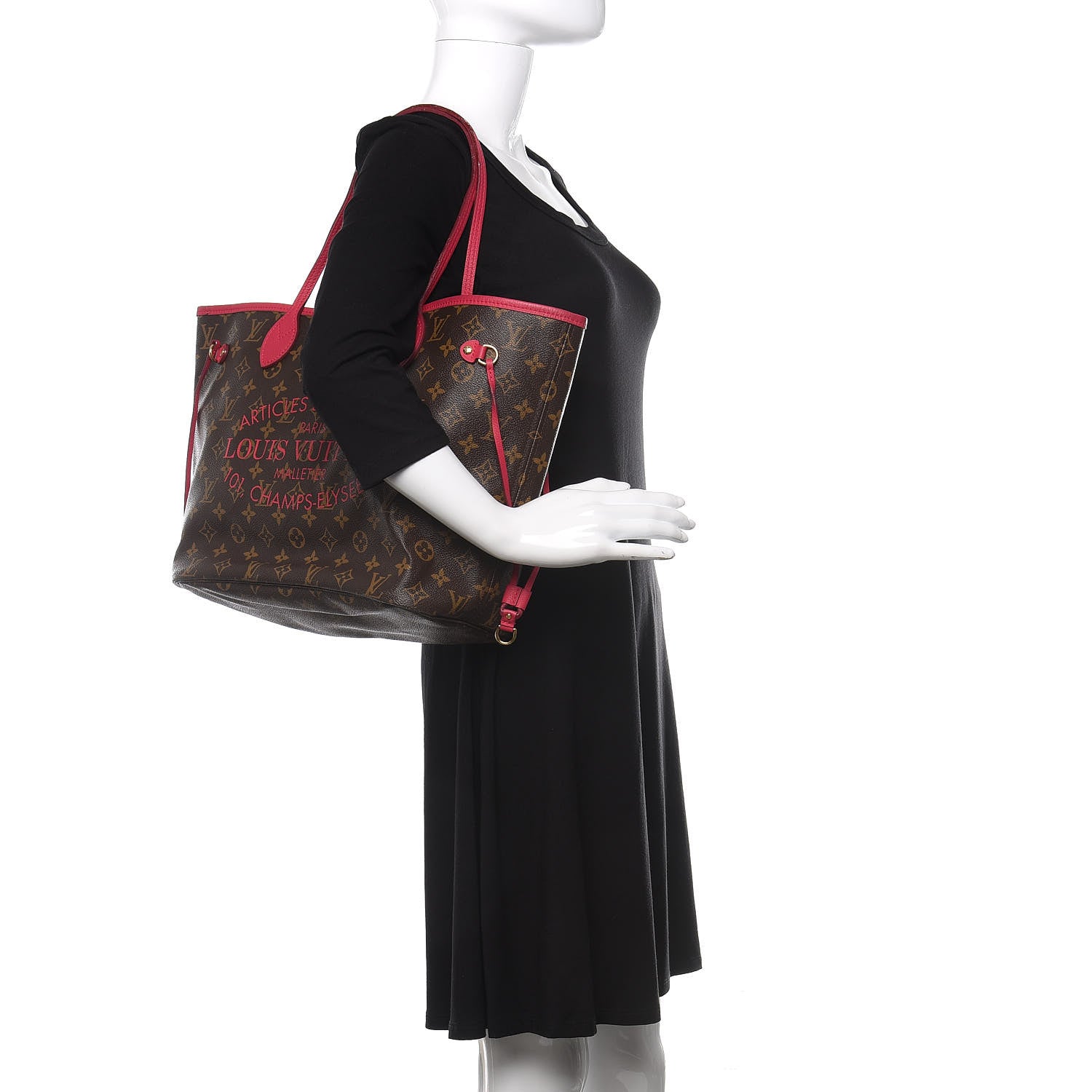 Louis Vuitton Monogram Articles de Voyage Ikat Neverfull MM Rose Indien 2 of 18