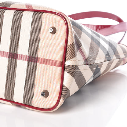 Burberry Supernova Check Regent Tote Raspberry 9 of 9