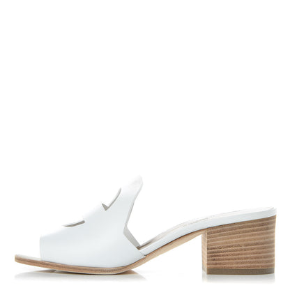 Hermes Calfskin Mona Sandals 37 White 1 of 10