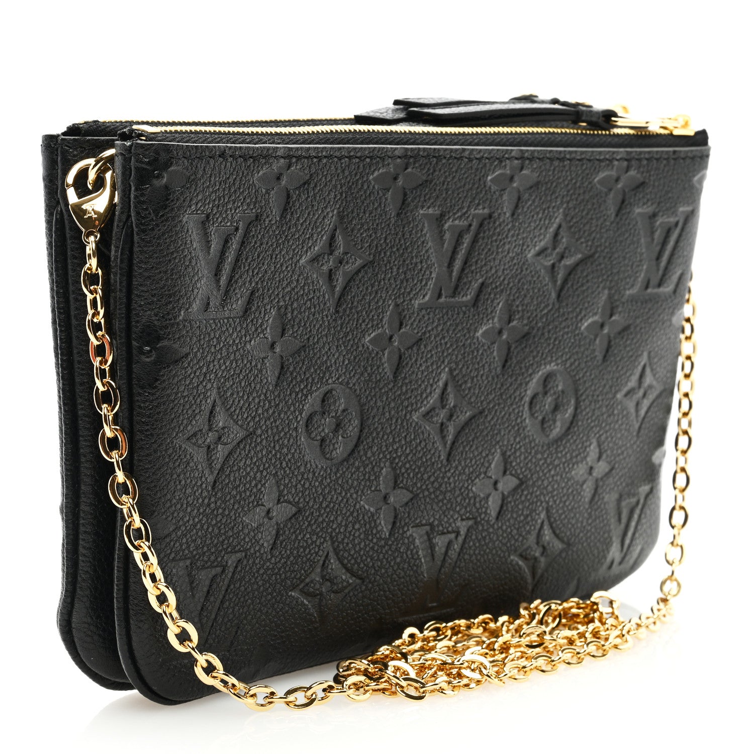 Louis Vuitton Empreinte Double Zip Pochette Black 2 of 9