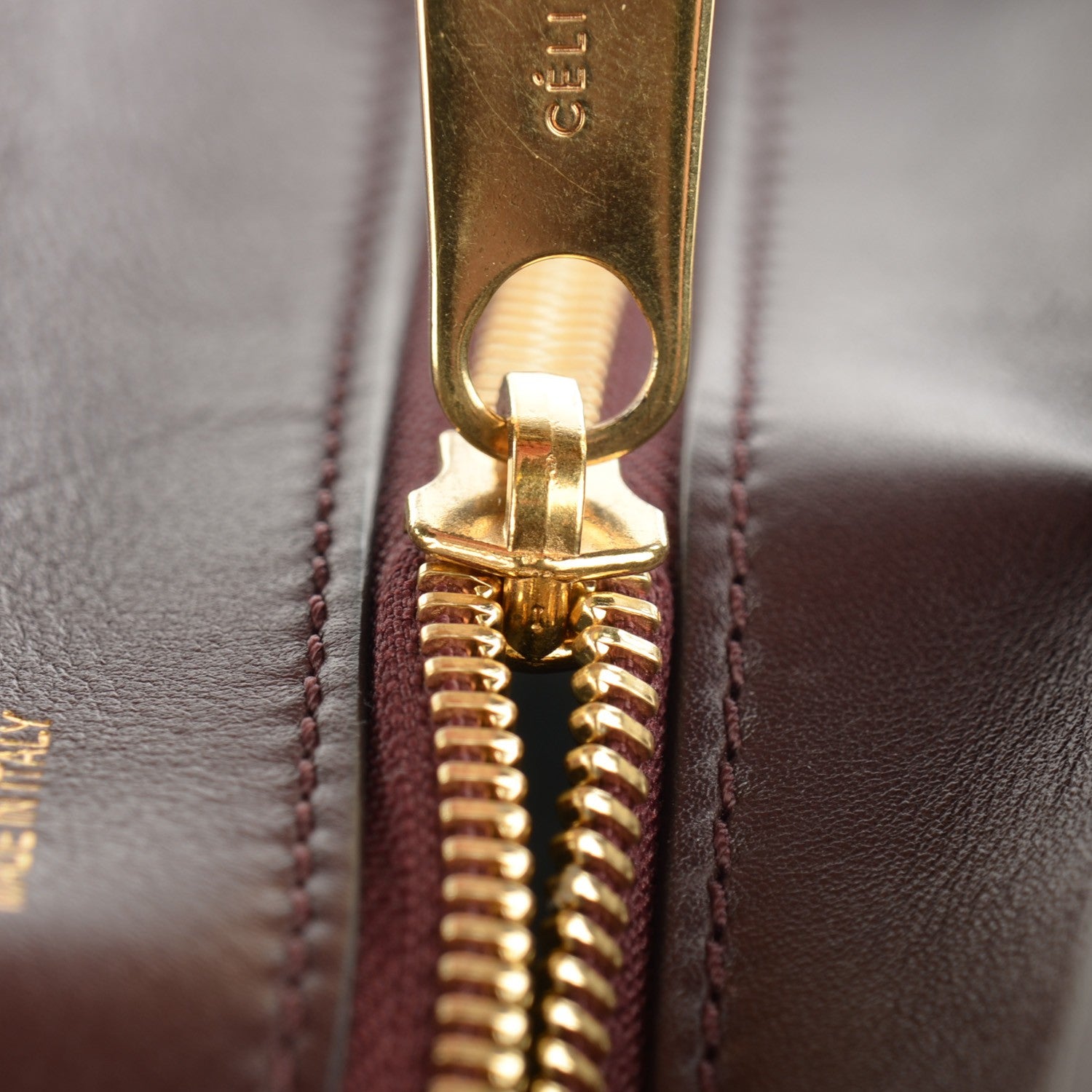 Celine Smooth Calfskin Suede Medium Tri-Color Trapeze Dark Grey 8 of 8