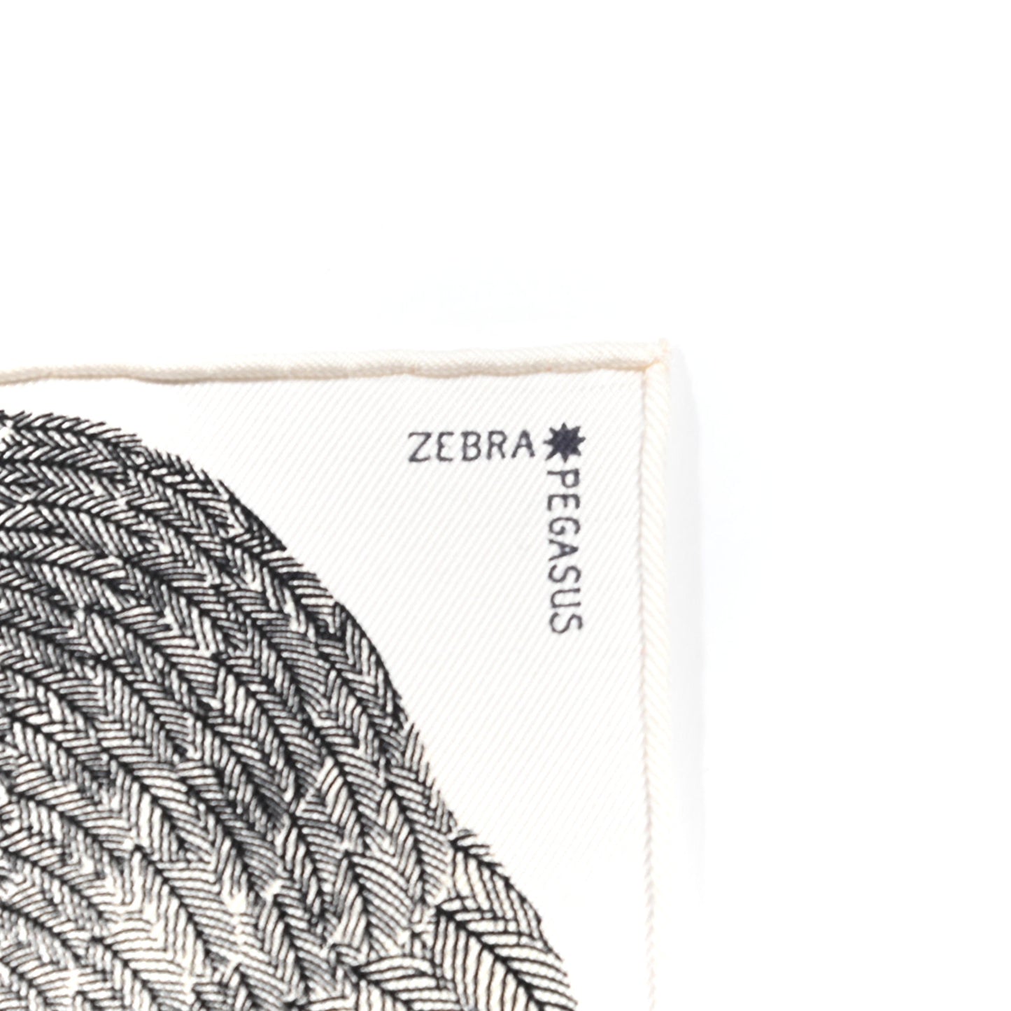 Silk Zebra Pegasus Nano Scarf 20 Black White