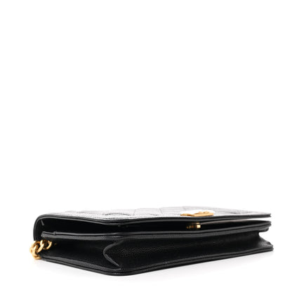 Chanel Caviar Quilted Boy Wallet On Chain WOC Black 4 of 11