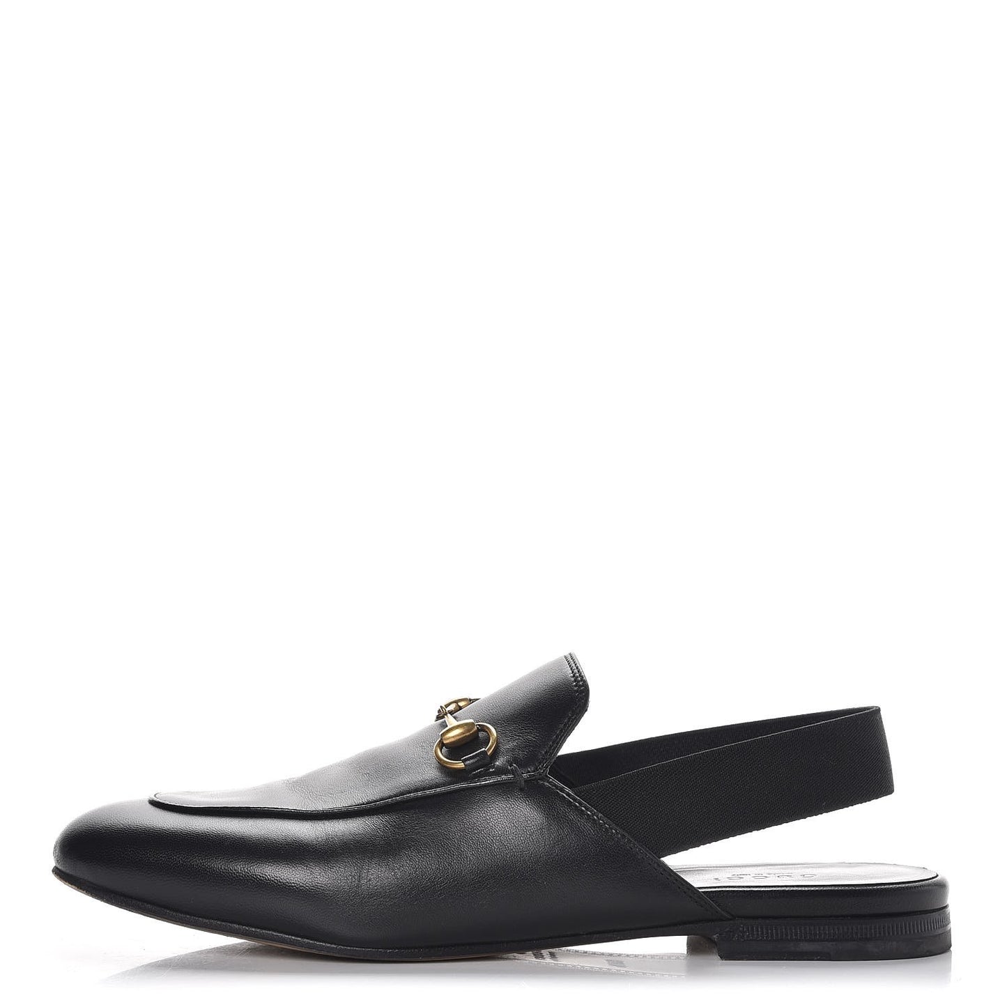 Nappa Womens Horsebit Slingback Slippers 38.5 Black