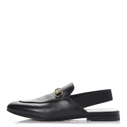 Gucci Nappa Womens Horsebit Slingback Slippers 38.5 Black 1 of 13