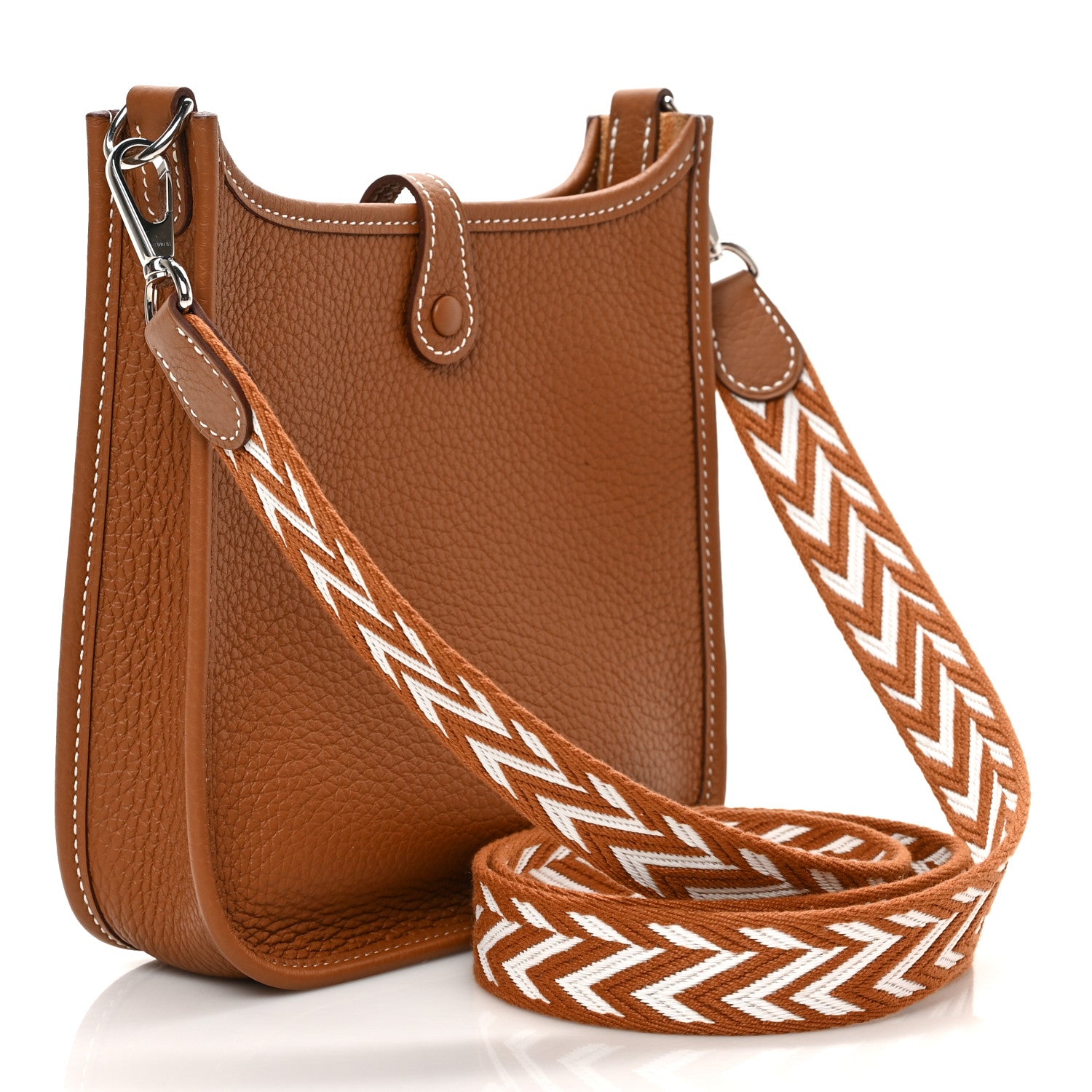 Hermes Taurillon Maurice Amazone Evelyne TPM Gold White 3 of 10