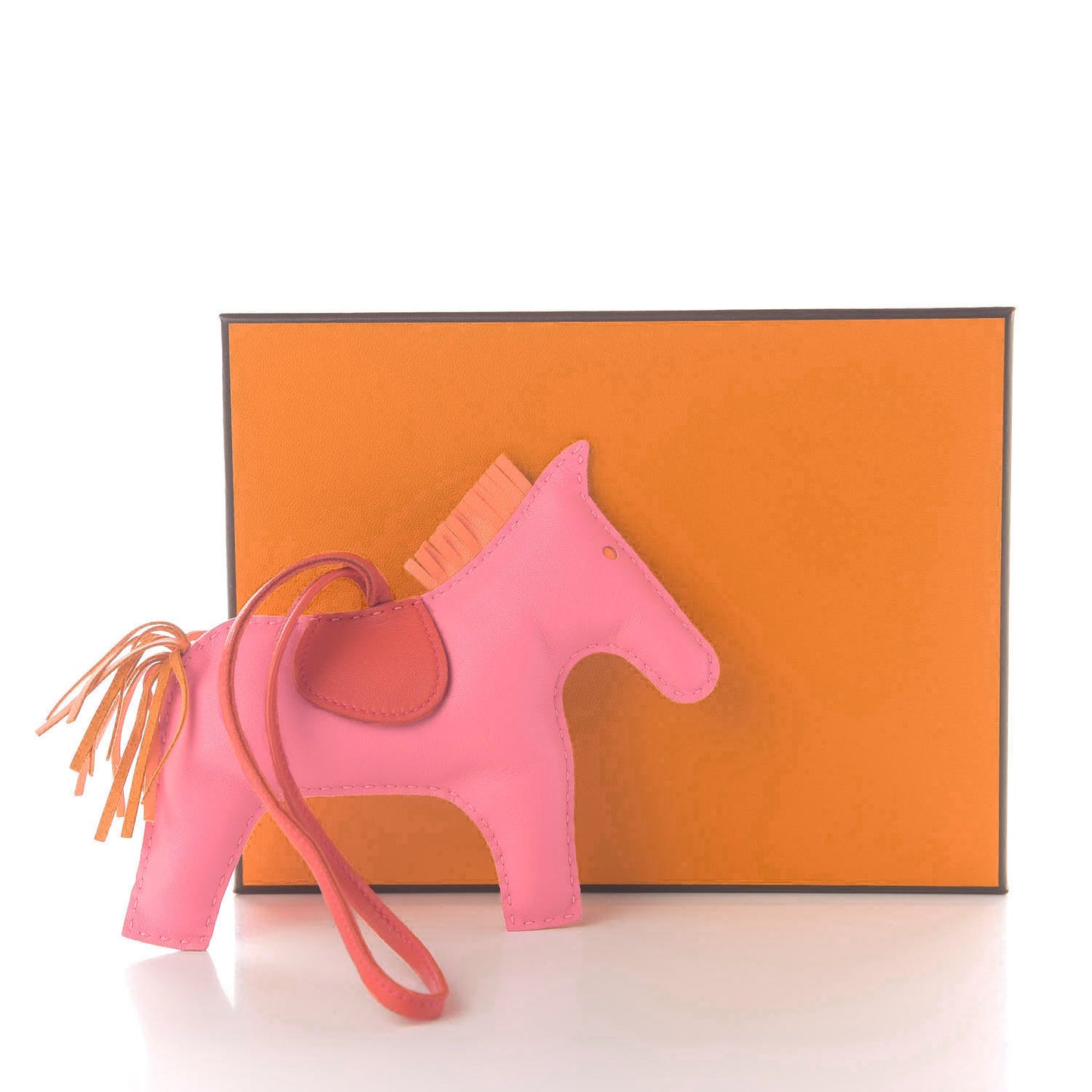 Milo Lambskin Grigri Rodeo Horse Bag Charm GM Rose Azalee Orange Poppy Rouge Indien