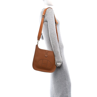 Hermes Taurillon Maurice Evelyne III PM Gold 2 of 11