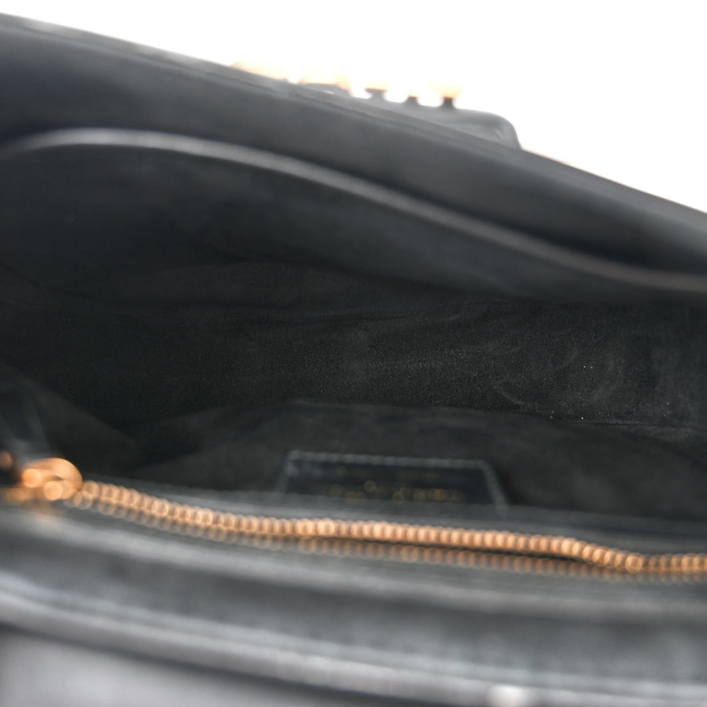 Calfskin D Fence Saddle Bag Black