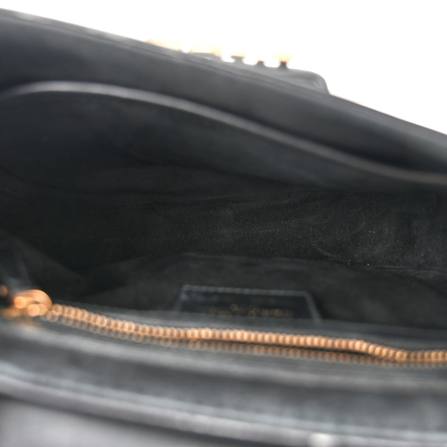 Christian Dior Calfskin D Fence Saddle Bag Black 5 of 15