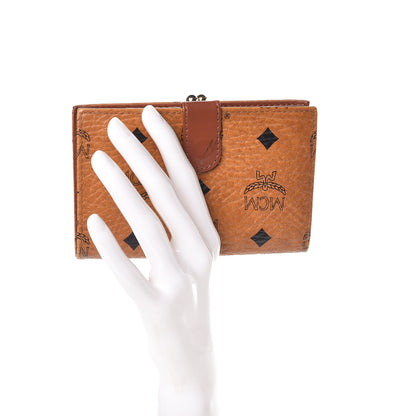 MCM Visetos French Wallet Cognac 2 of 12