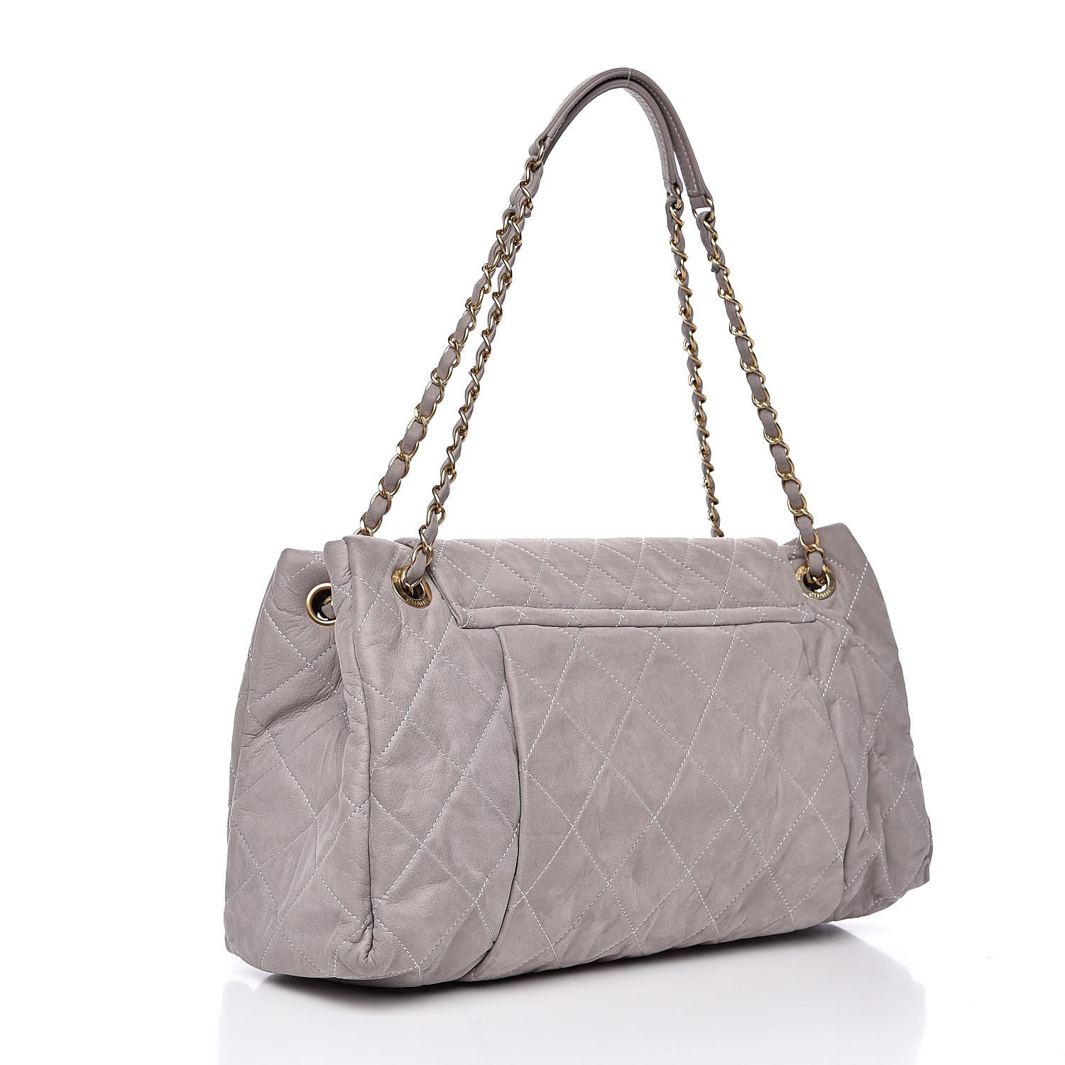 Chanel Iridescent Calfskin Large Chic Quilt Flap Gris 3 of 13