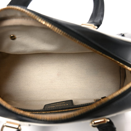 Christian Dior Calfskin Small Dior Vibe Zip Bowling Bag Black White 5 of 10