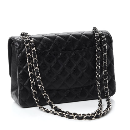 Chanel Caviar Quilted Jumbo Double Flap Black 3 of 12