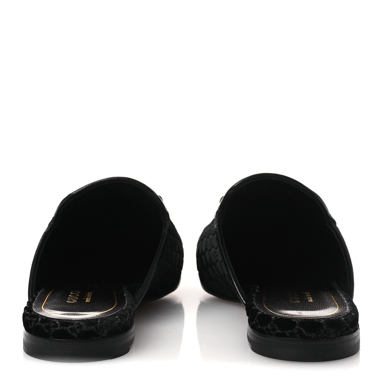Gucci Velvet GG Monogram Womens Princetown Slippers 37.5 Black 6 of 12