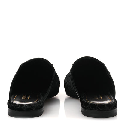 Gucci Velvet GG Monogram Womens Princetown Slippers 37.5 Black 6 of 12