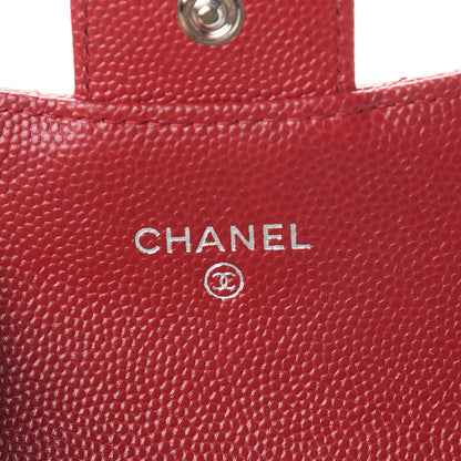 Chanel Caviar Quilted Flap Card Holder Dark Red 6 of 8