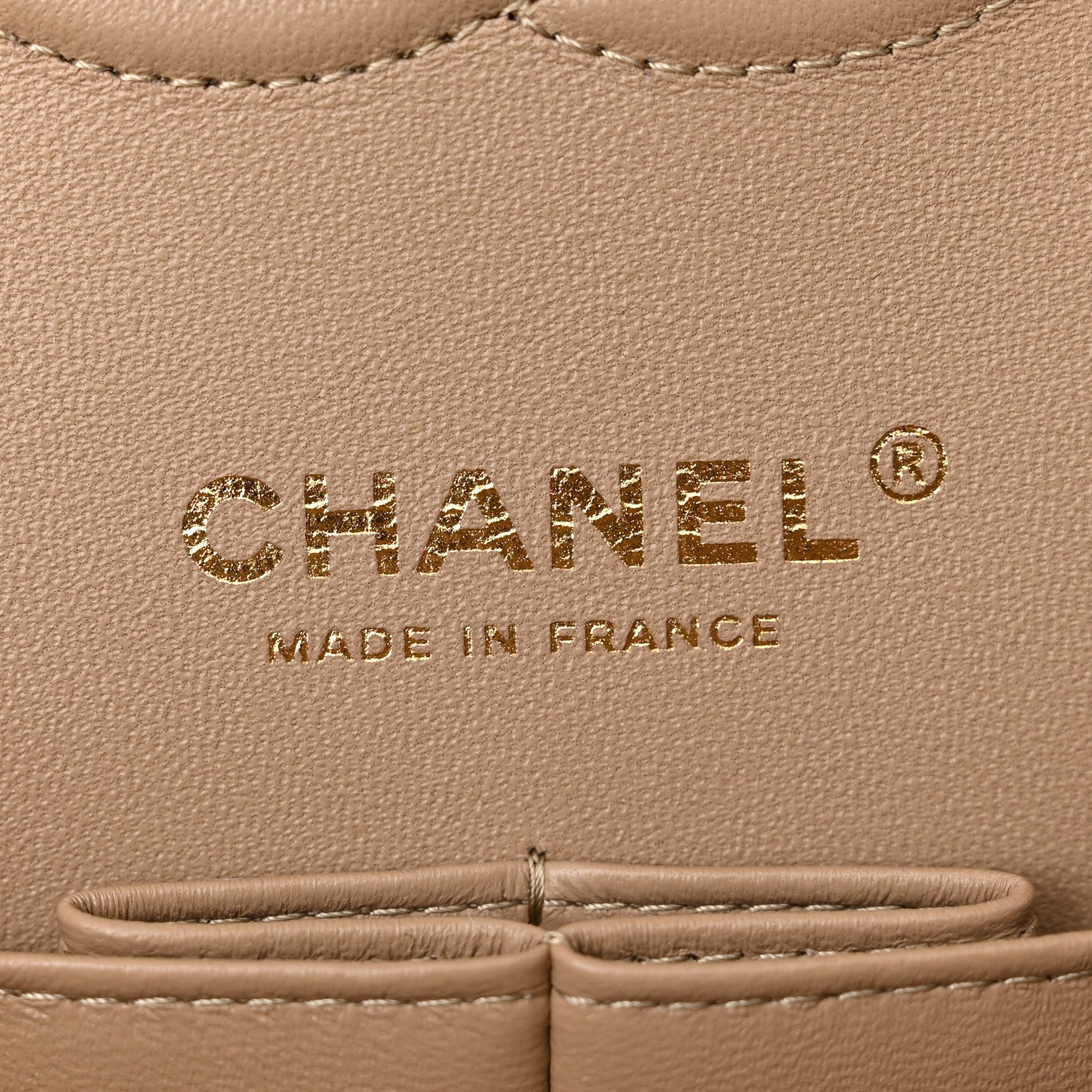 Chanel Caviar Quilted Medium Double Flap Beige 5 of 10