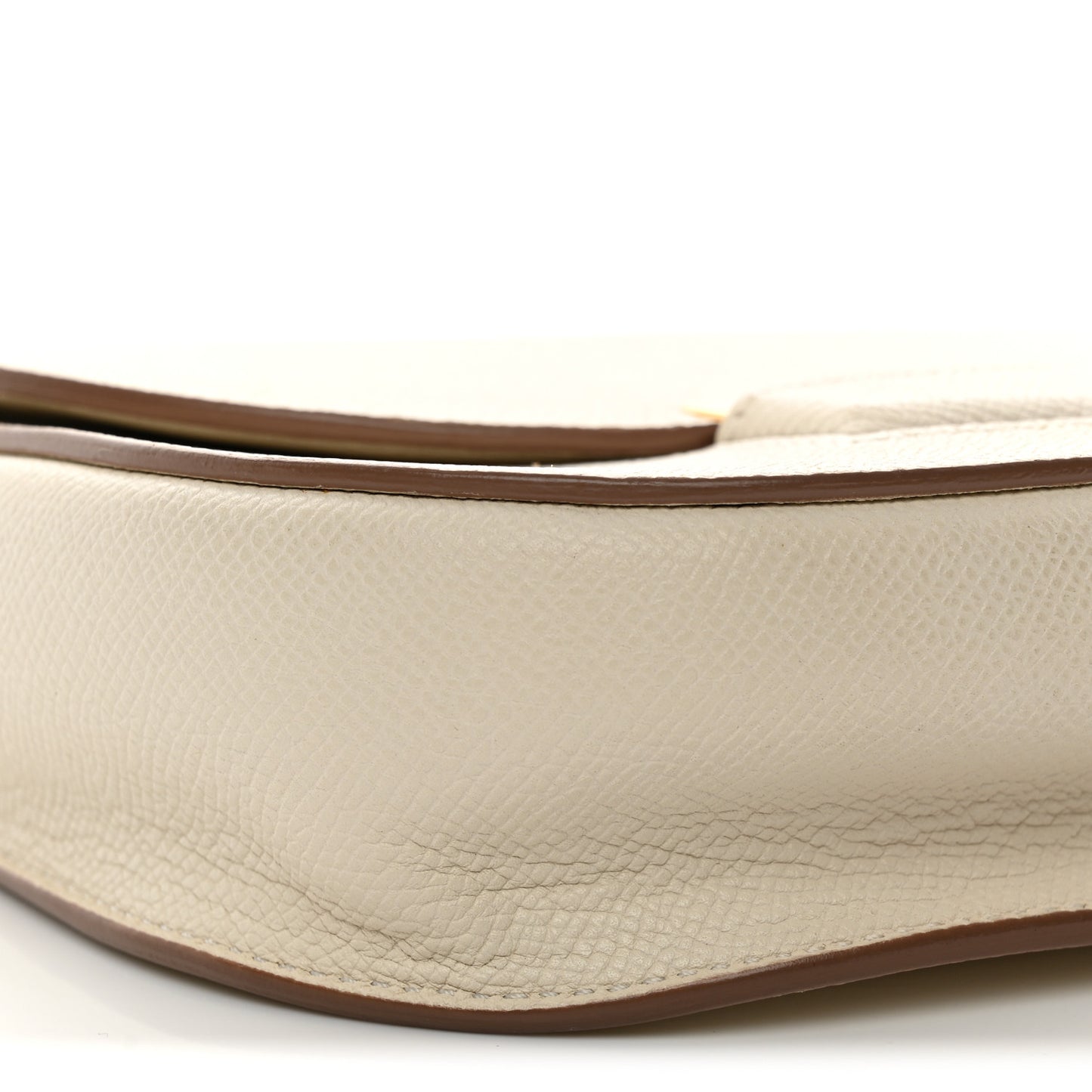 Grained Calfskin Small Trotteur White