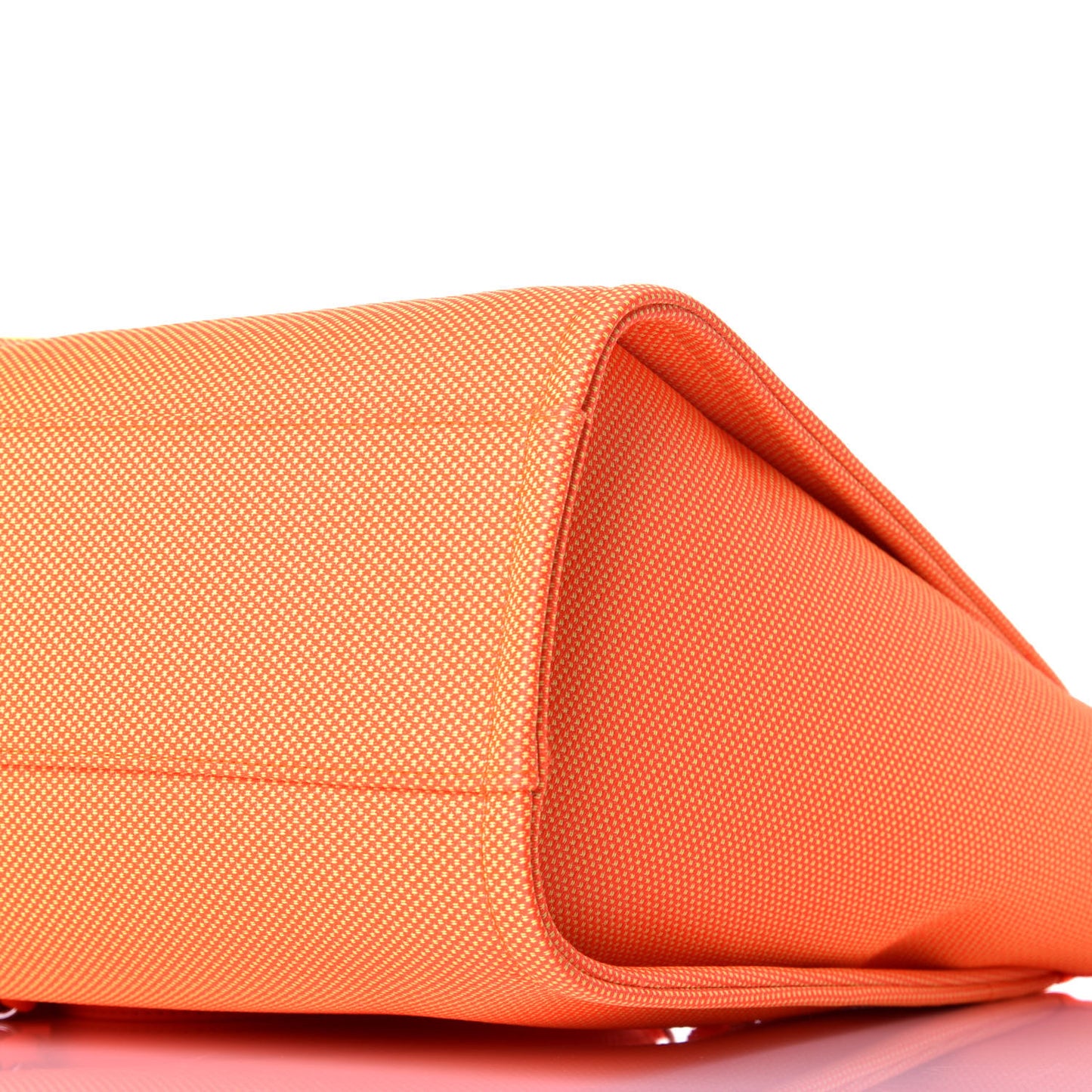 Mixed Fibers Calfskin Small Deauville Tote Orange Yellow