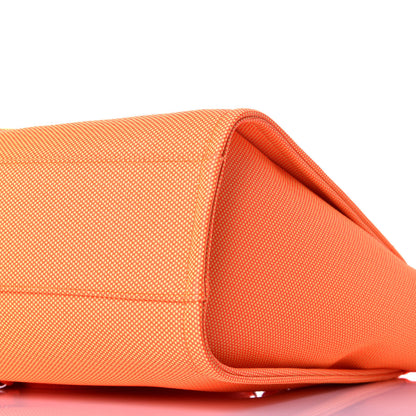 Chanel Mixed Fibers Calfskin Small Deauville Tote Orange Yellow 9 of 9