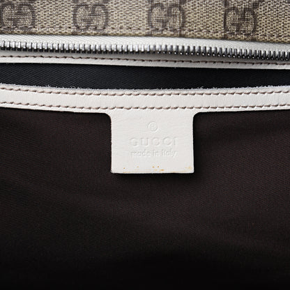 Gucci GG Supreme Monogram Large Zippered Shopping Tote Off White 5 of 10