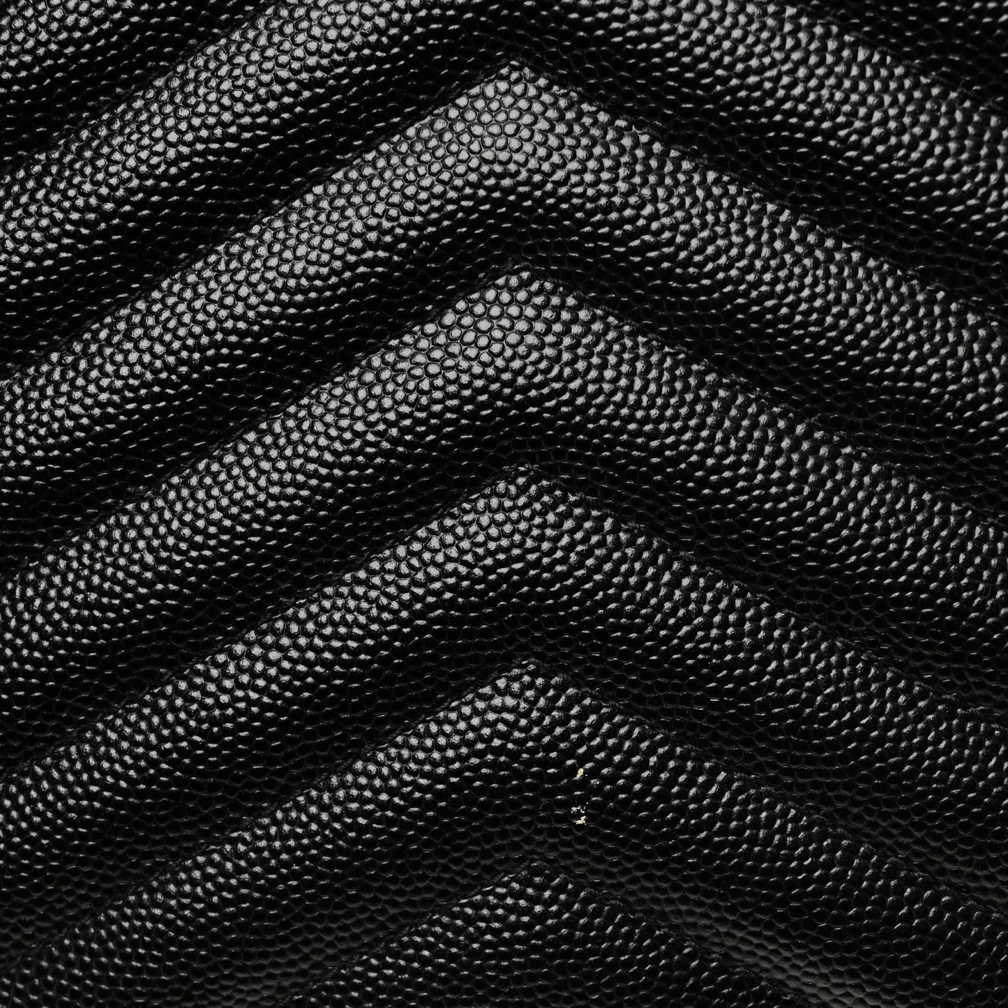 Grain De Poudre Matelasse Chevron Monogram Chain Wallet Black