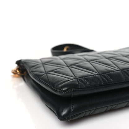Versace Nappa Quilted Virtus Chain Shoulder Bag Black 7 of 8