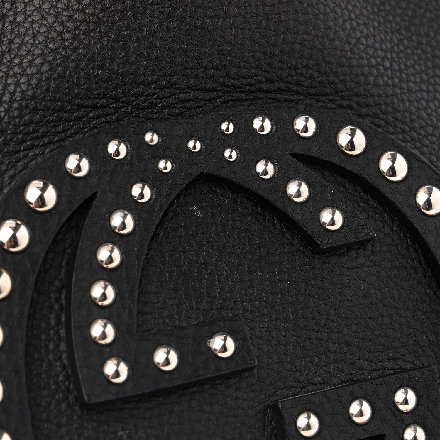 Gucci Pebbled Calfskin Studded Medium Soho Chain Shoulder Bag Black 14 of 14