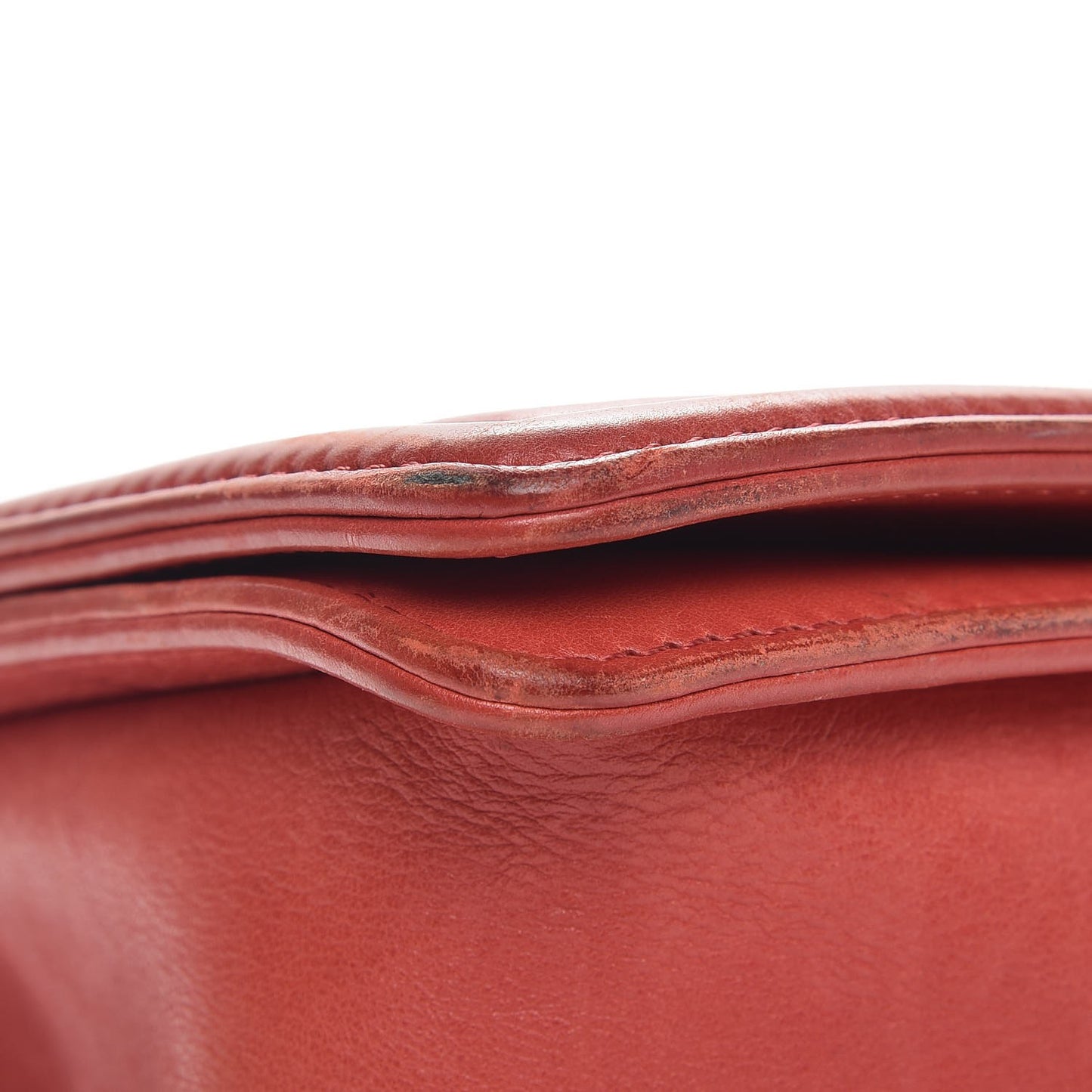 Calfskin Quilted Medium Boy Flap Red
