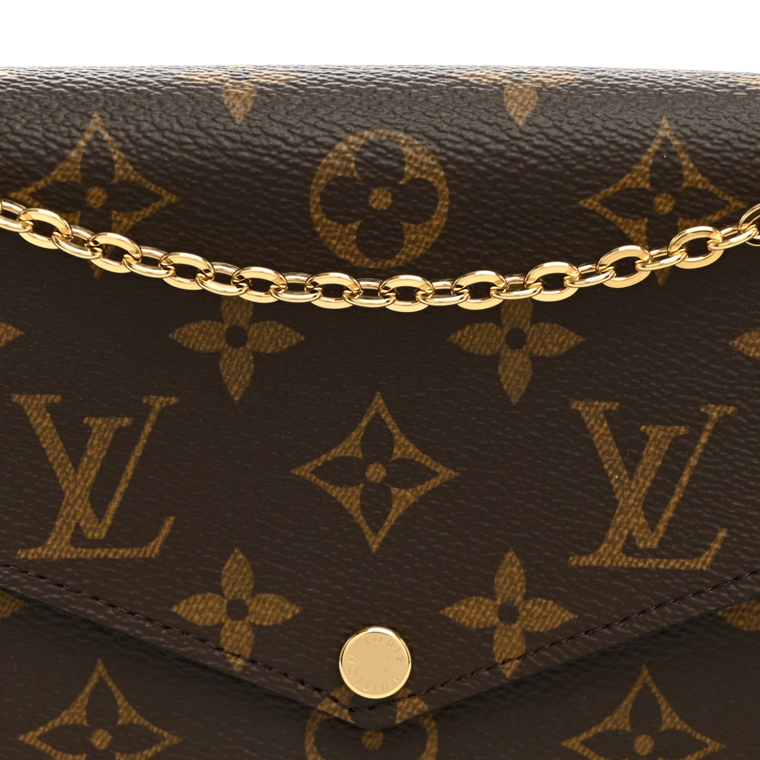 Louis Vuitton Monogram Pochette Felicie Chain Wallet Fuchsia 8 of 10