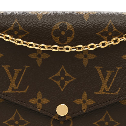 Louis Vuitton Monogram Pochette Felicie Chain Wallet Fuchsia 8 of 10