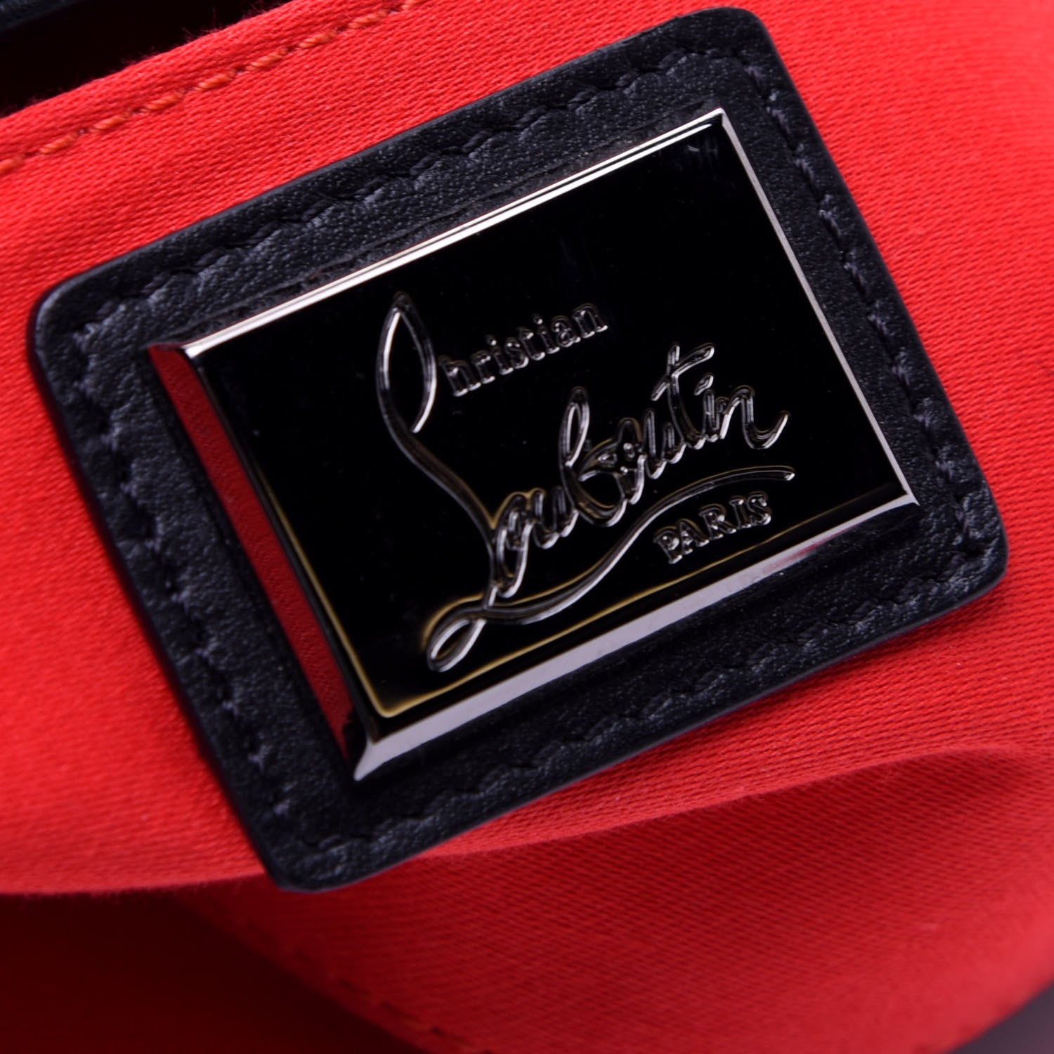 Christian Louboutin Calfskin Studded Loubiposh Clutch Black 8 of 9