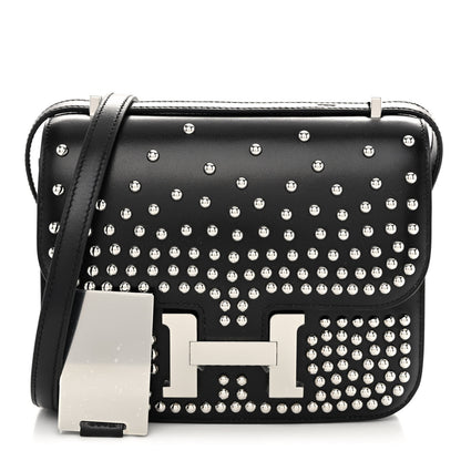 Hermes Box Studded Clouté Constance 18 Black 1 of 12