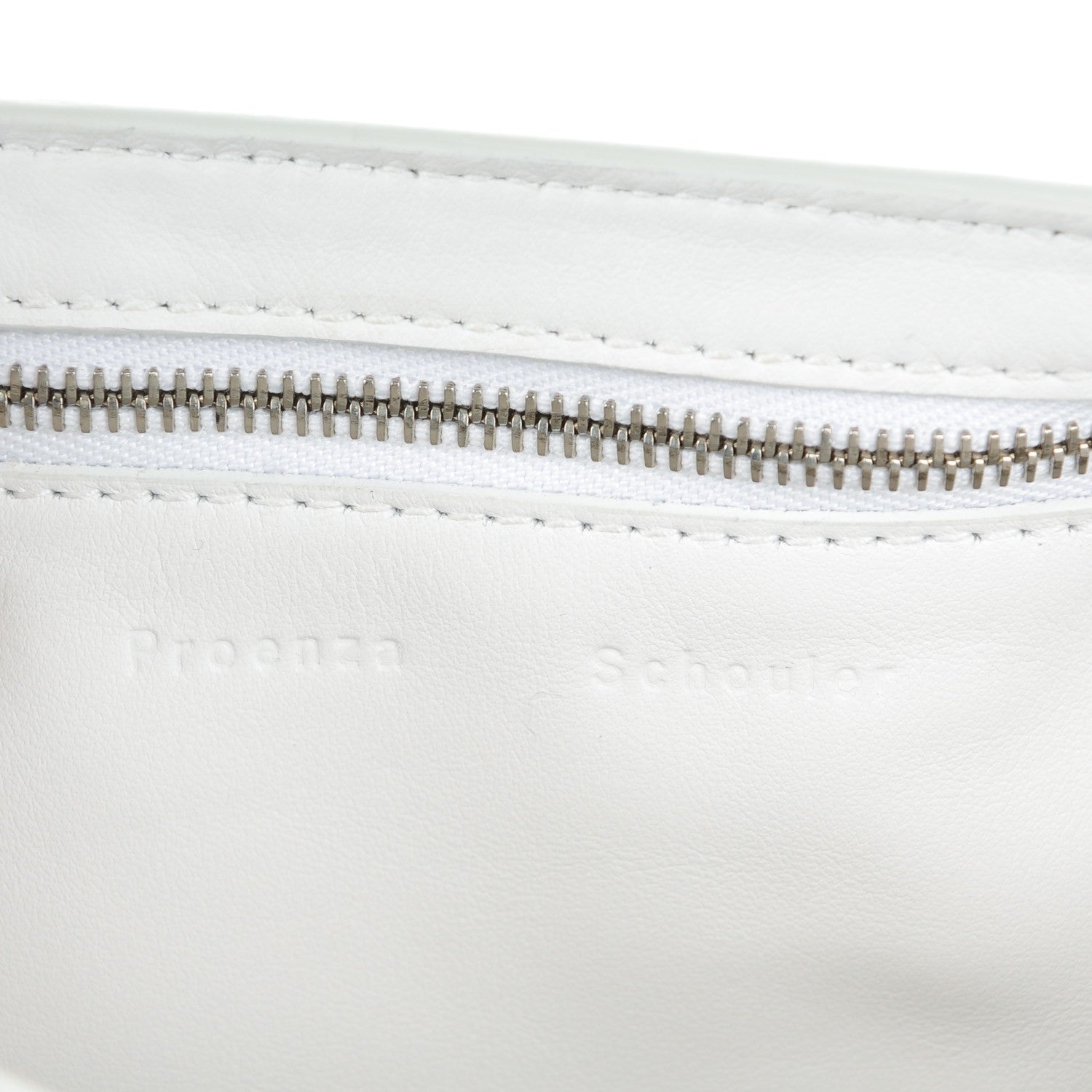 Proenza Schouler Perforated Calfskin PS1 Pouch Messenger Optic White 6 of 10