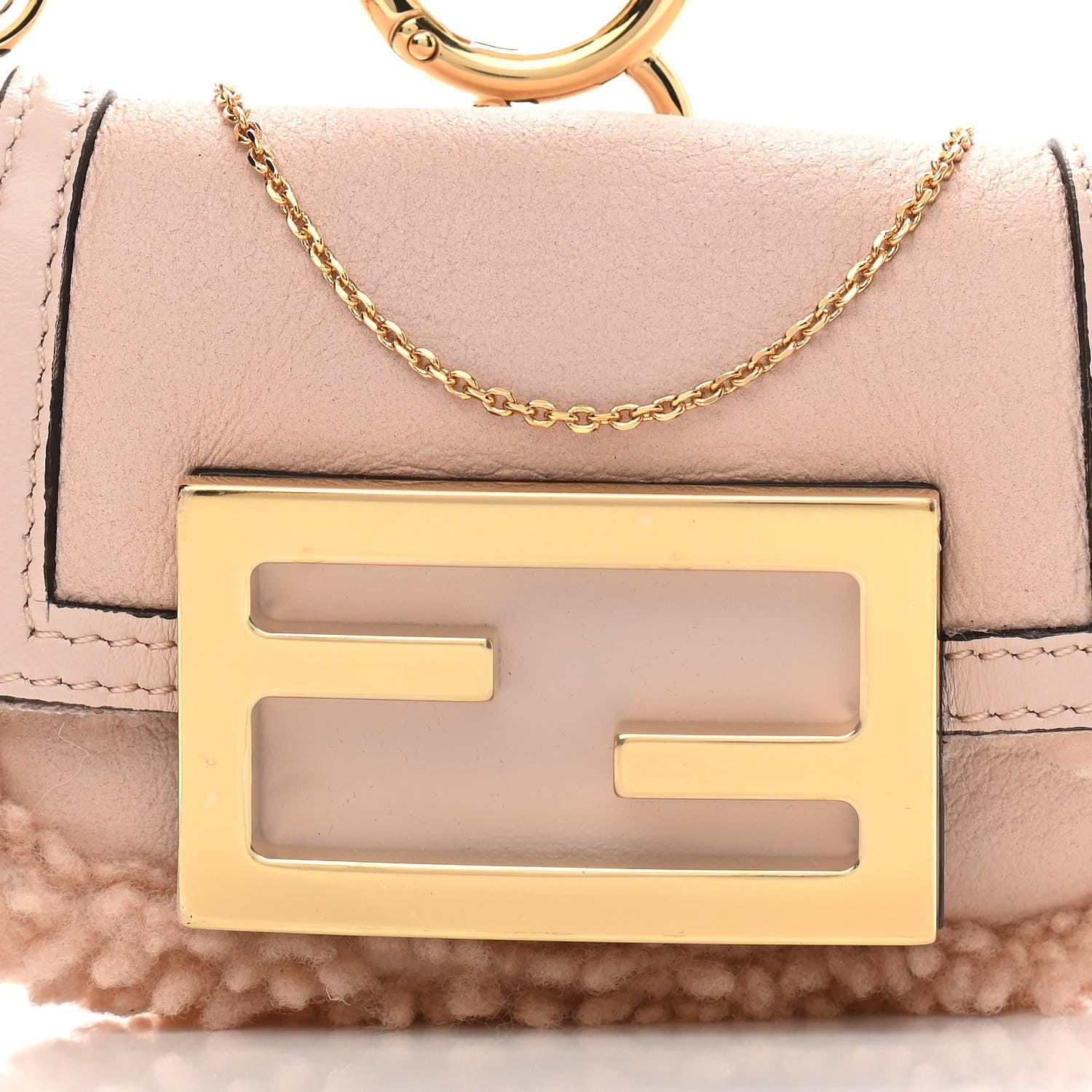 Fendi Lambskin Shearling Nano Baguette Maxi Handle Charm Soap 8 of 11