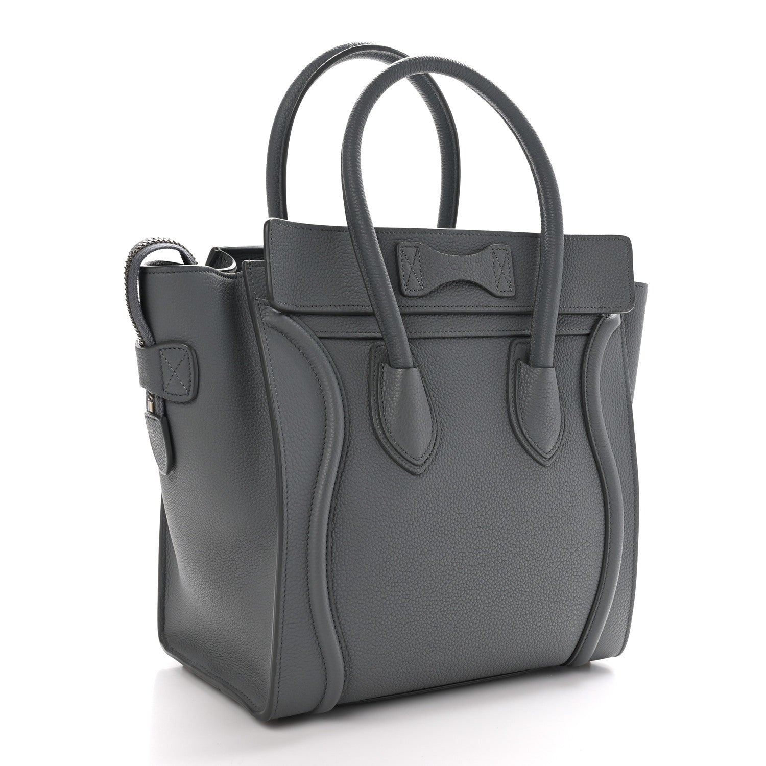 Celine Baby Drummed Calfskin Micro Luggage Kohl 3 of 10