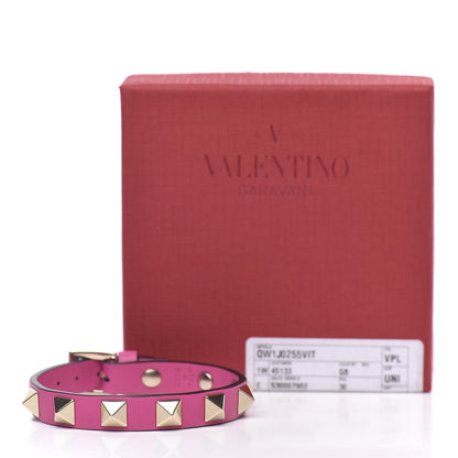 Valentino Garavani Vitello Rockstud Bracelet Pink 5 of 5