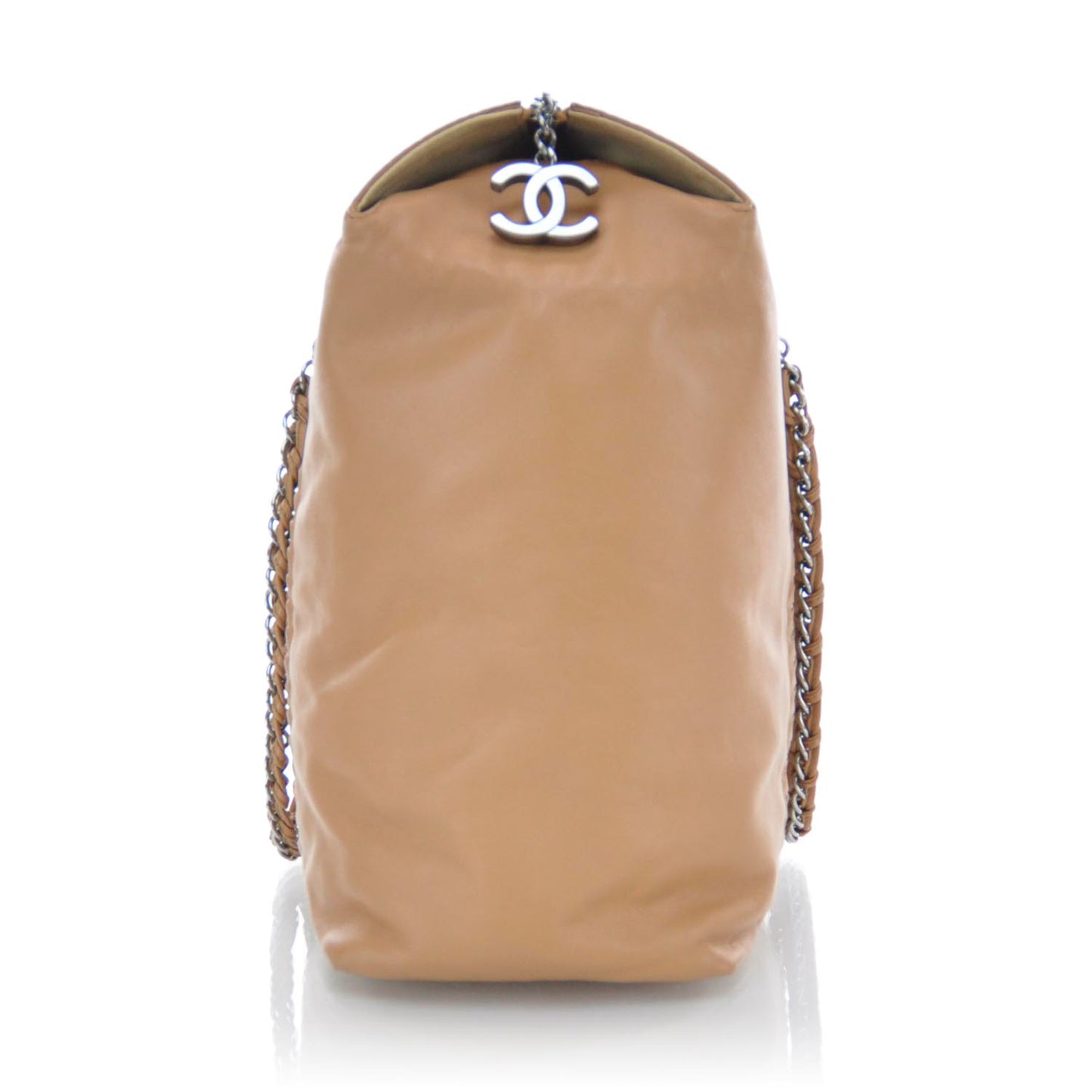 Calfskin Leather Luxe Ligne Tote Beige