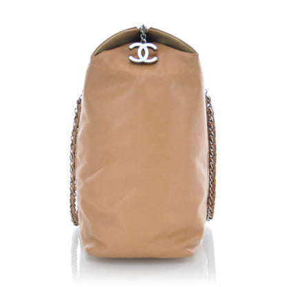 Chanel Calfskin Leather Luxe Ligne Tote Beige 6 of 9