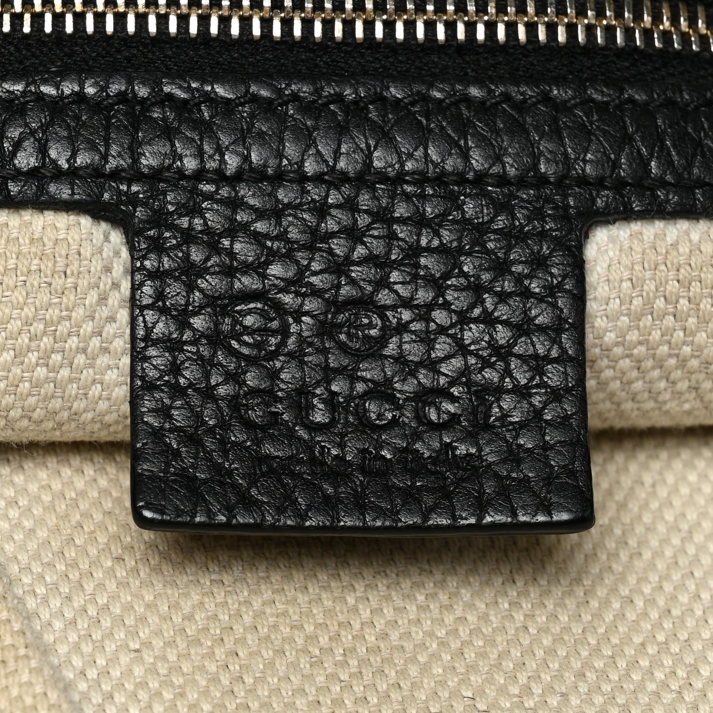 Pebbled Calfskin Large Soho Hobo Black