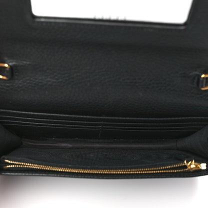 Gucci Calfskin Mini GG Marmont Chain Wallet Black 5 of 8