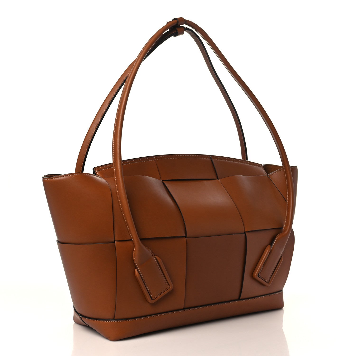 Bottega Veneta French Calfskin Maxi Intrecciato Arco Wood 2 of 8