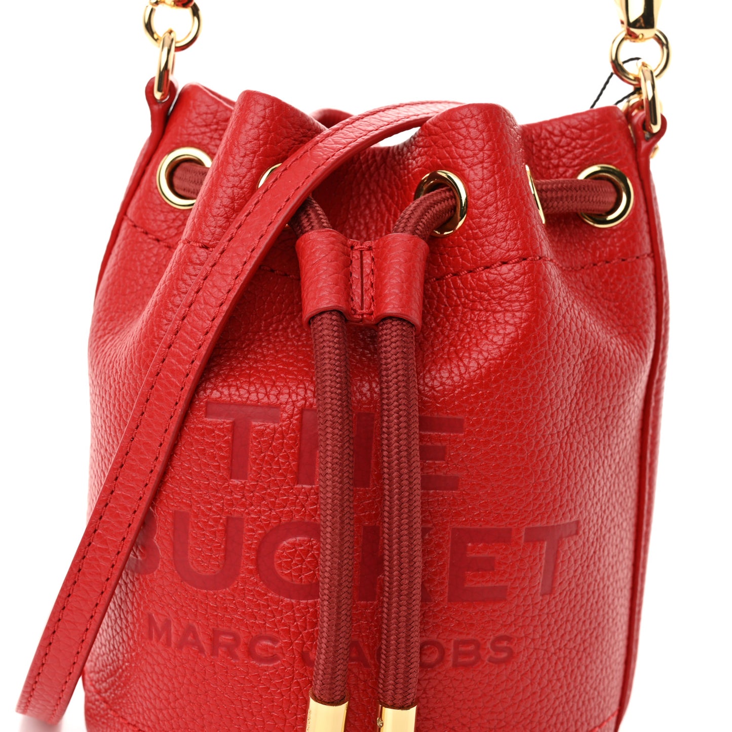 Grained Calfskin The Mini Bucket Bag True Red