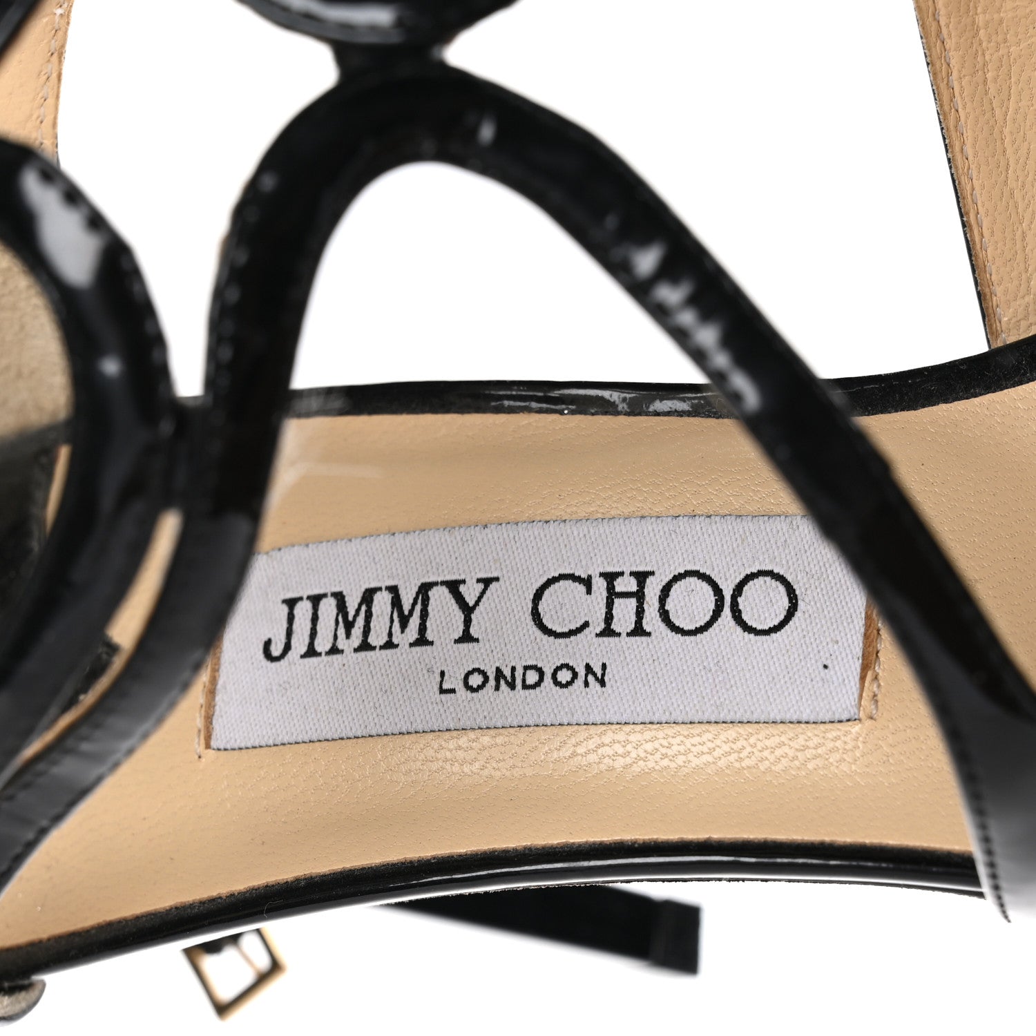 Jimmy Choo Patent Ivette 90 Sandals 38.5 Black 6 of 11