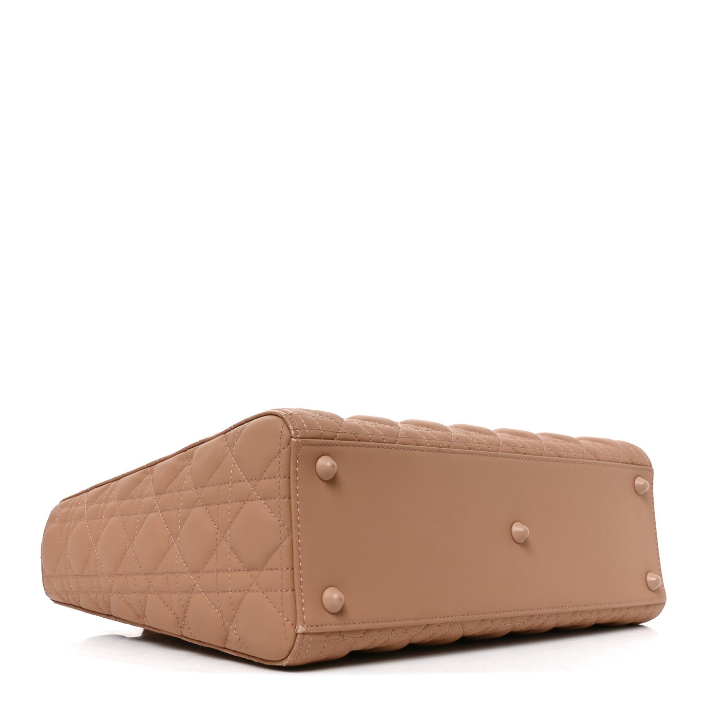 Ultra Matte Calfskin Cannage Large Lady Dior Beige