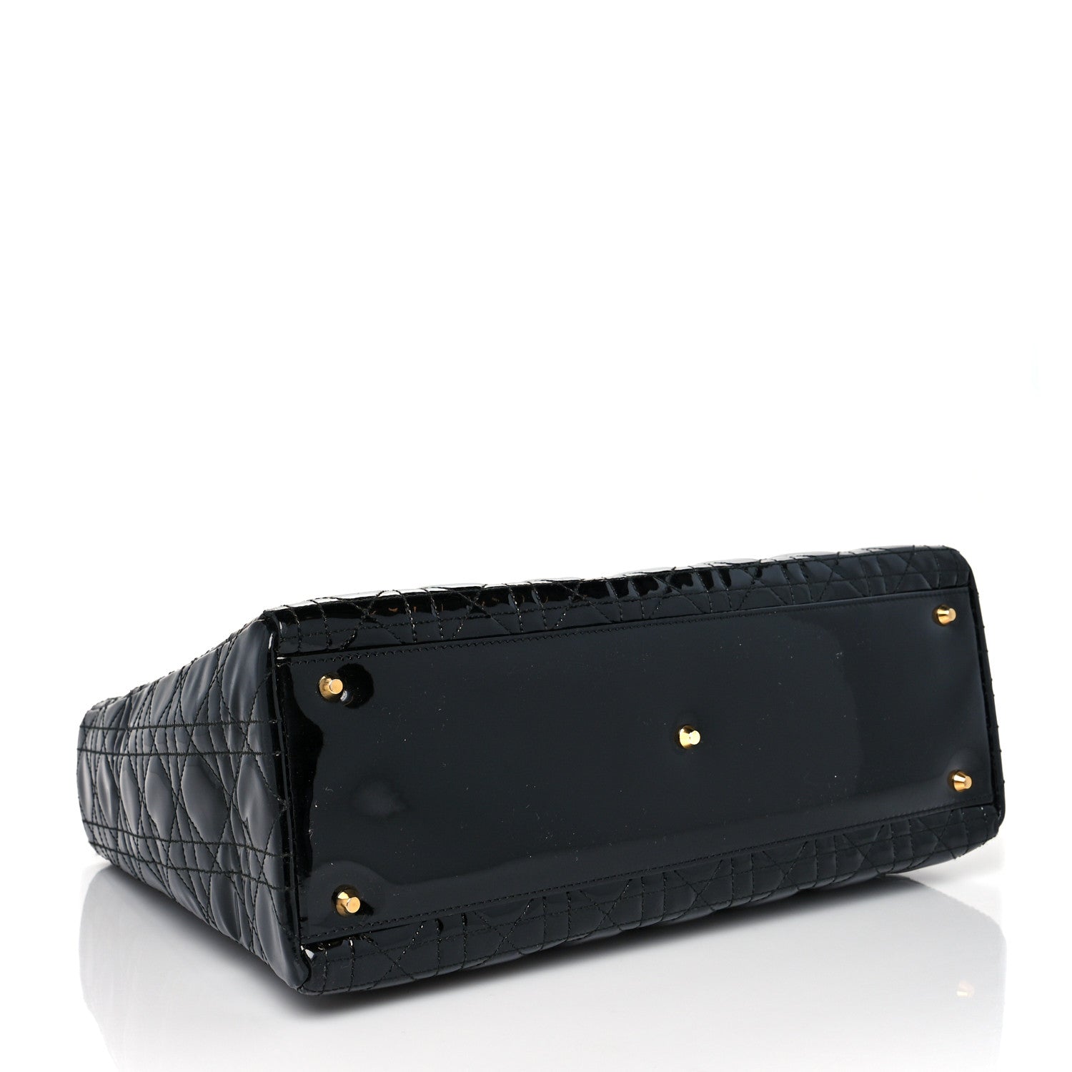Christian Dior Patent Cannage Large Lady Dior Black 3 of 9